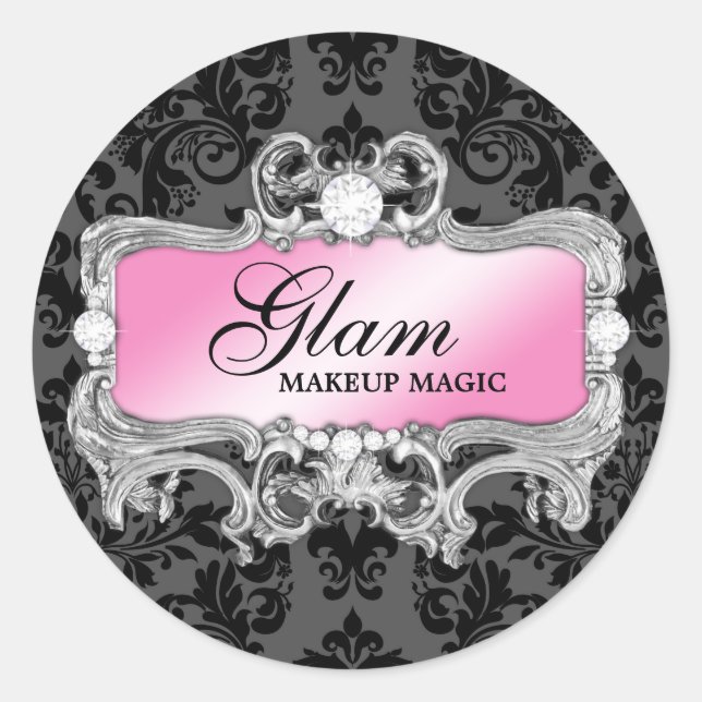 311 Glam Crazy Sticker Black Damask (Front)