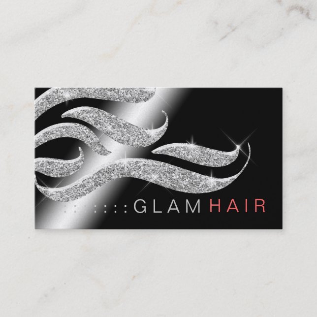 311 Glam Hair Appointment Card Metallic Paper (Front)