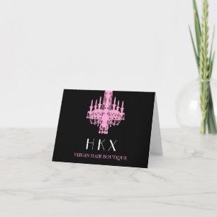 311 Glitz Boutique Pink Chandelier Thank You Card