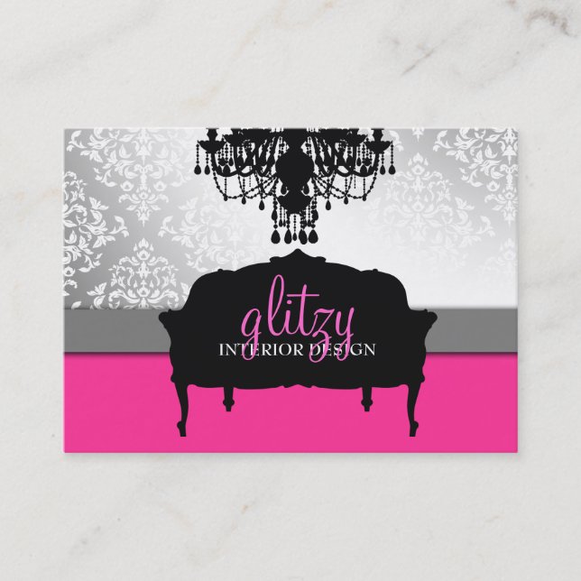 311 Glitzy Boutique Interiors Business Card (Front)