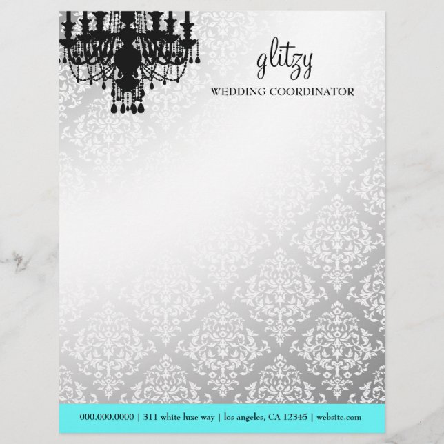 311 Glitzy Chic Boutique Turquoise Letterhead (Front)