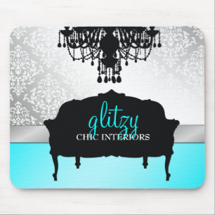 311 Glitzy Chic Boutique Turquoise Mouse Mat