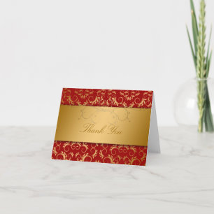 311 Golden Divine Cherry Red Thank You Card