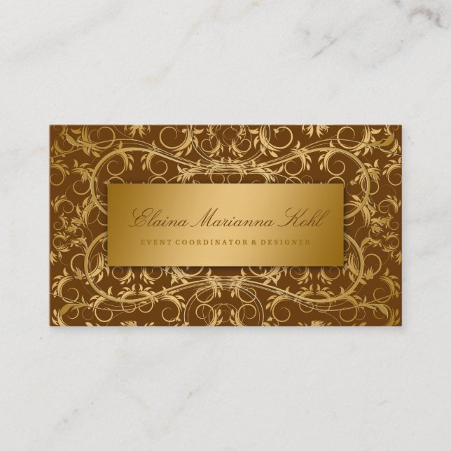 311 Golden diVine Chocolate Brown Business Card (Front)