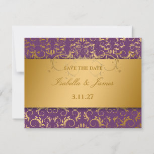 311-Golden diVine Eggplant Purple RSVP card
