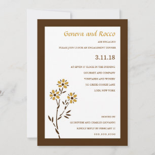 311-GOLDEN PASSION FLOWER INVITATION