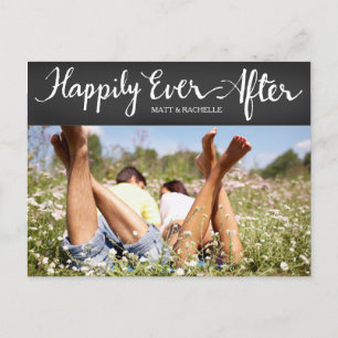 311 Grey Happily Ever After Floral Thank You Postcard