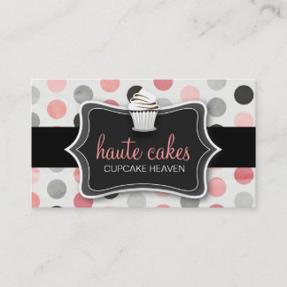 311 Haute Cupcakes Polka Dots Business Card