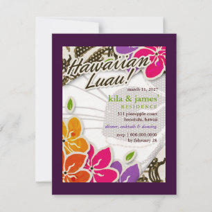 311-Hawaiian Heaven Invitation Purple