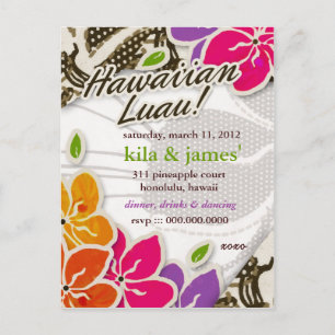311 HAWAIIAN LUAU KILA INVITATION POSTCARD