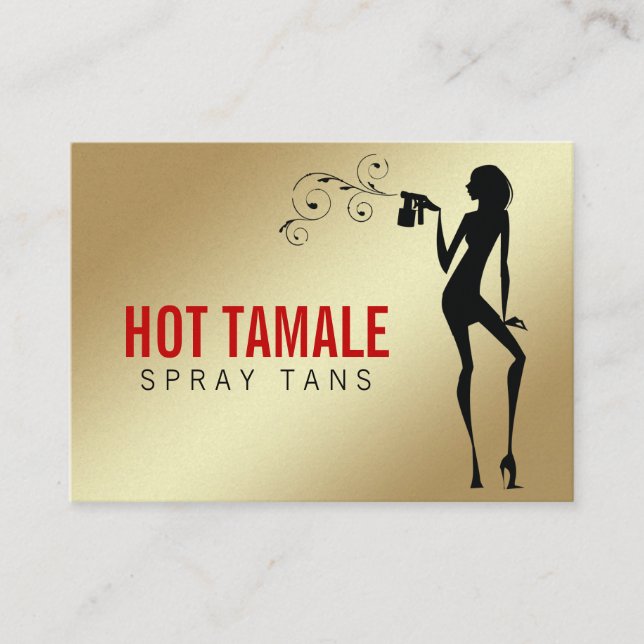311 Hot Tamale Spray Tans Gorgeous Metallic Business Card (Front)