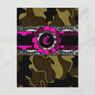 311-Hott Pink Camo Invitation