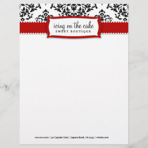 311 Icing on the Cake Cherry Letterhead Template