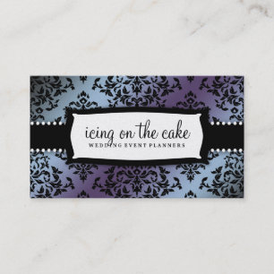 311 Icing on the Cake Hydrangea Silver Metallic Business Card