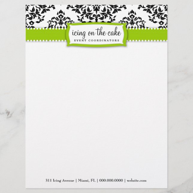 311 Icing on the Cake Lime Green Letterhead (Front)