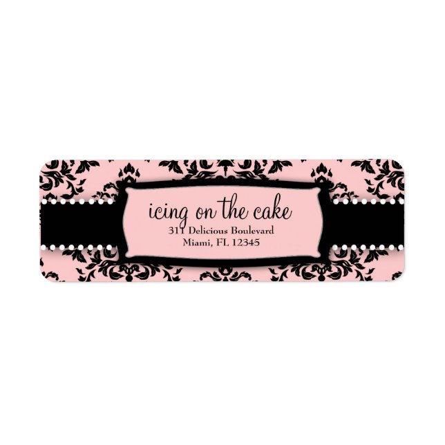 311 Icing on the Cake Sweet Pink Address Label (Front)