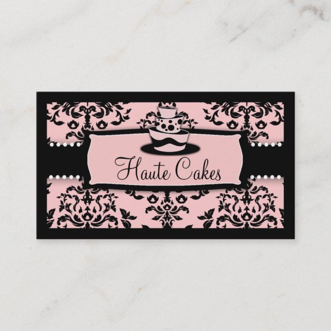 311-Icing on the Cake Tier - Sweet Icing Pink Business Card (Front)