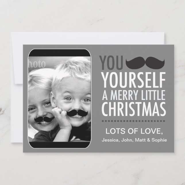 311 Interactive Moustache Holiday Card (Front)