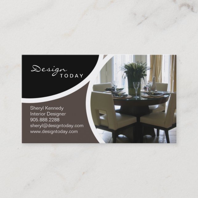 311 Interior Design Staging Modern Business Card (Front)