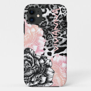 311 iPhone 5 Le Plush Fleur Funky Leopard Pink 11 Case