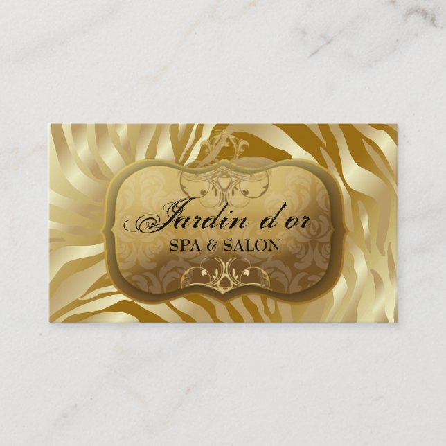 311-Jardin d'or with Zebra only Business Card (Front)