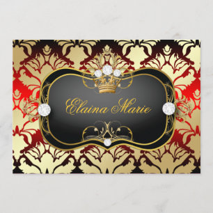 311 Jet Black Ciao Bella Cherry Sass Birthday Invitation