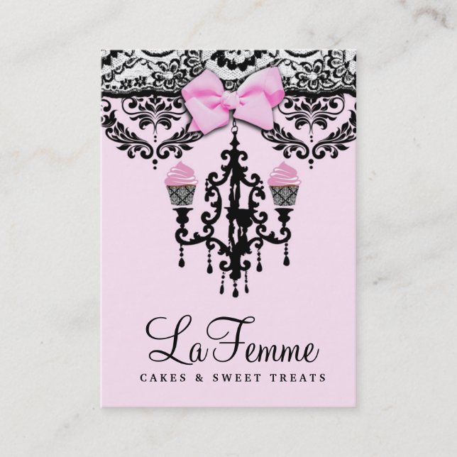 311 La Femme Cakes Pink Deux Business Card (Front)