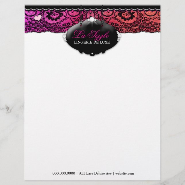 311-Lace de Luxe - Multi-Coloured Letterhead Design (Front)