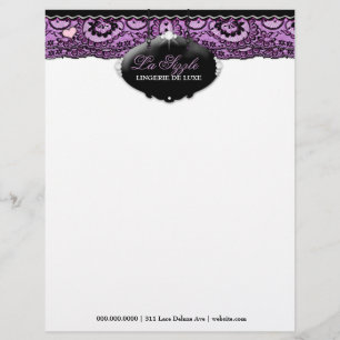 311-Lace De Luxe - Violet Letterhead Design