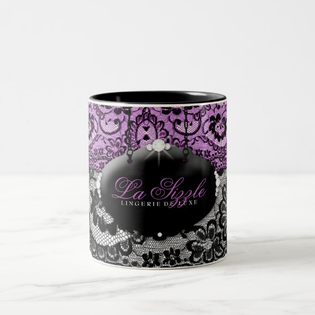311-Lace De Luxe - Violet Two-Tone Coffee Mug (Center)