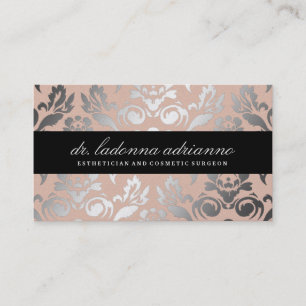 311 Ladonna Damask Peachy Pink Business Card