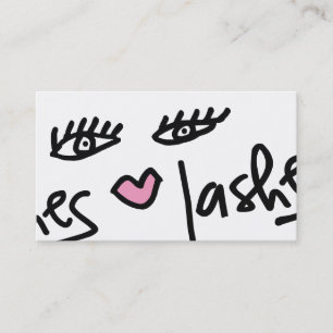 311 Lash Service Customisable White Business Card