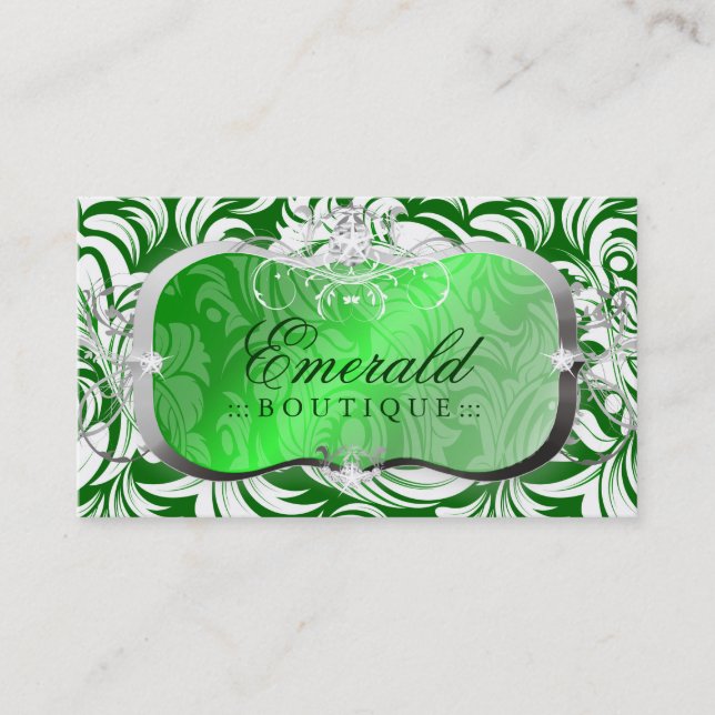 311 Lavish Emerald Platter | Silver Business Card (Front)