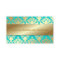 311 Lavish Golden Damask Shimmer Turquoise
