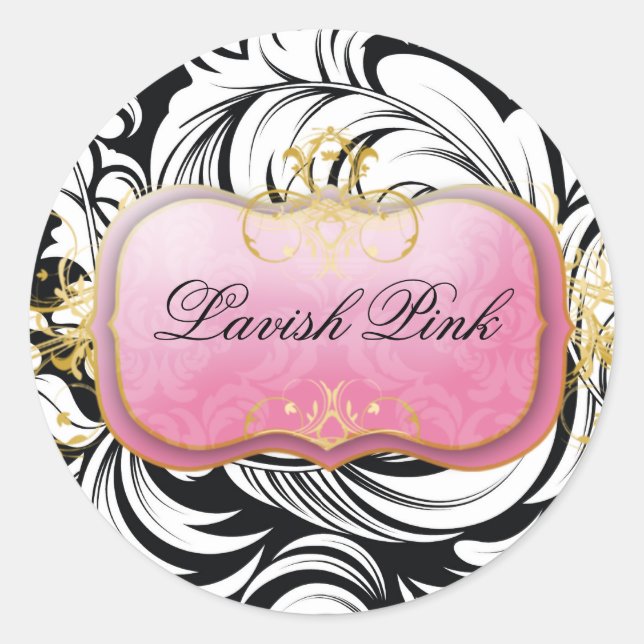311-Lavish Pink Plate Black| Stickers (Front)