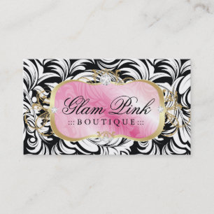 311-Lavish Pink Platter   Golden Business Card