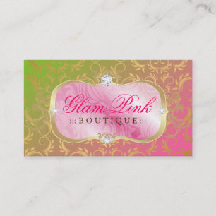 311 Lavish Pink Platter Golden Divine Lollipop Business Card