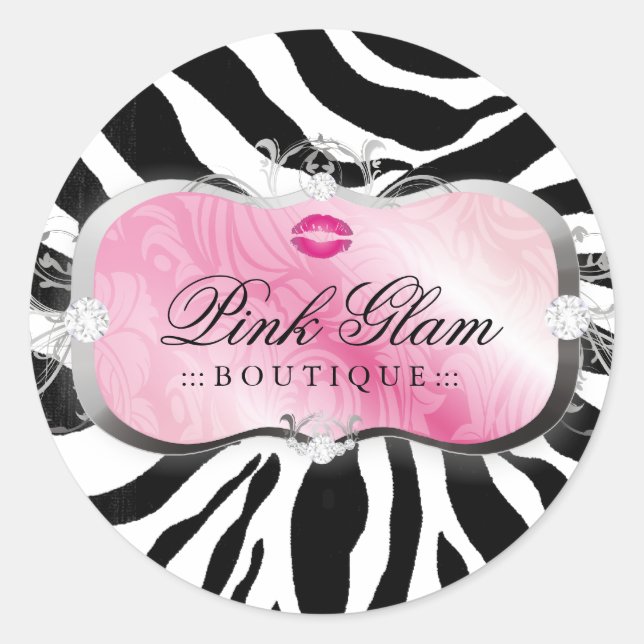 311 Lavish Pink Platter Kisses Sassy Sweets Classic Round Sticker (Front)