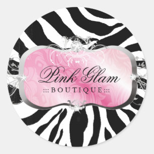 311 Lavish Pink Platter Zebra Stickers