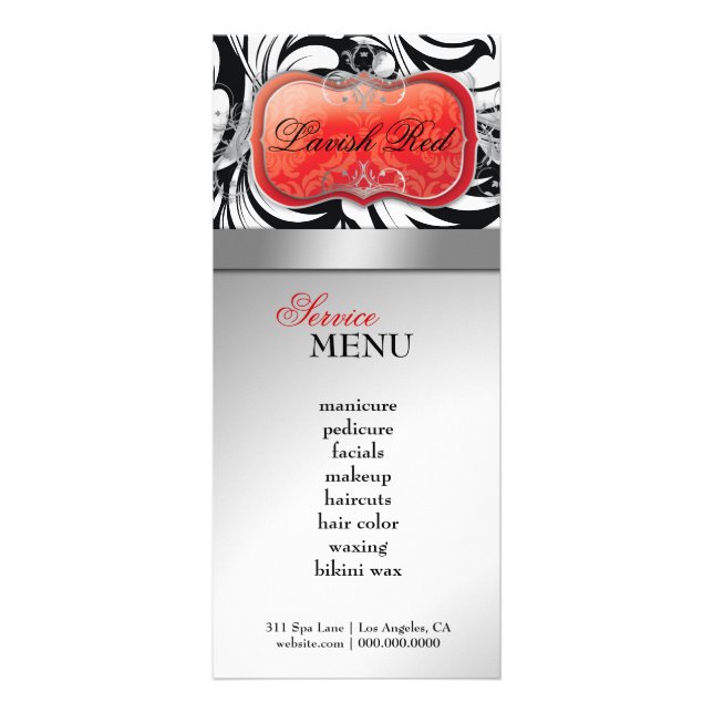 311 Lavish Red Plate Rack / Loyalty Card (Front)