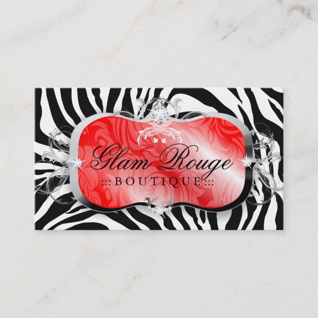 311 Lavish Rouge Platter Silver Business Card (Front)