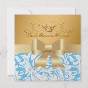 311-Lavishly Golden   Baby Boy Shower Invitation