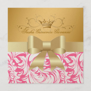 311-Lavishly Golden   Baby Shower Invitation