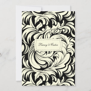 311-Lavishly Lainey Cream & Black #2 Invitation