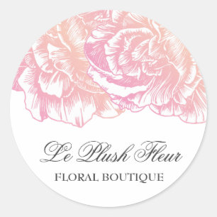 311 Le Plush Fleur Creamy Pink Classic Round Sticker