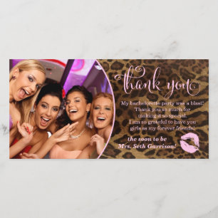 311 Leopard Bachelorette Party Thank You Card