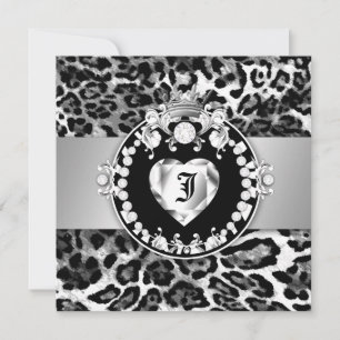 311 Leopard-Tique Kiss Queen of Hearts Sweet16 Invitation