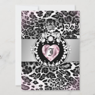 311 Leopard-Tique Queen of Hearts 5.5x7.5 Invitation