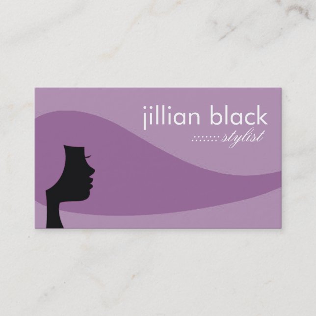 311-Les Cheveux | Purple Appointment Card (Front)