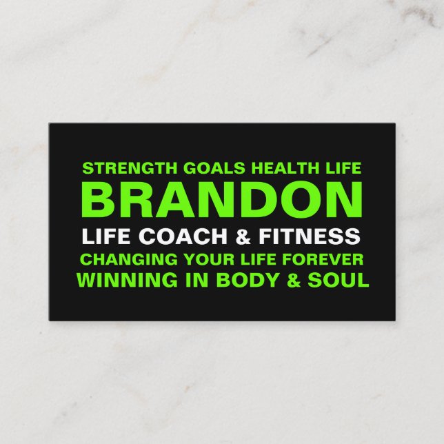 311 Life Coach / Trainer / Etc. Business Card (Front)